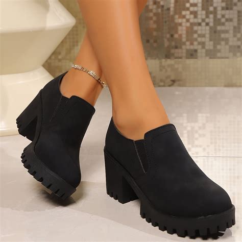 Hinvhai Women's Cowboy Boots Vintage Suede Cowgirls Boots Mid Heels