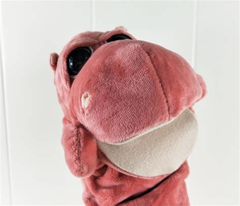 Red Hippo Stuffed Plush Hand Puppet - PlushStore.com - World of plushies