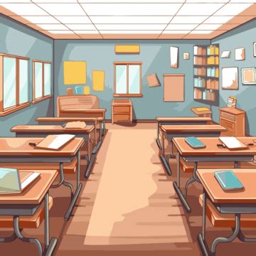 classroom cartoon empty