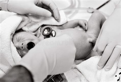 Pasgeboren Baby stock afbeelding. Image of pediater, baby - 715691