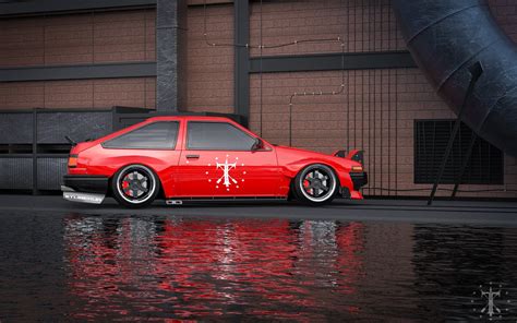 Tlibekua Design: Toyota AE86 Wide in da red