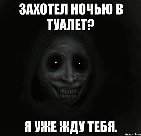 захотел ночью в туалет? я уже жду тебя., Мем Ночной гость - Рисовач .Ру