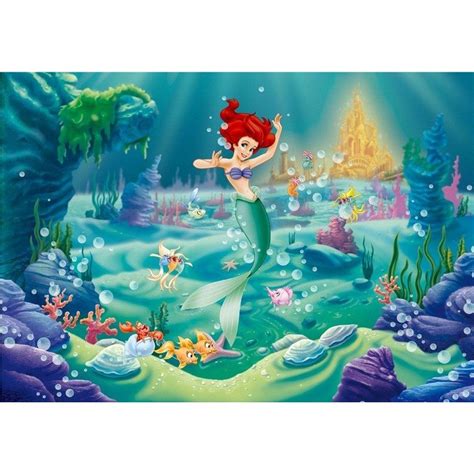 Fundo Do Mar Ariel Png - Mural de Parede decorativo A Pequena Sereia Ariel no Fundo do Mar