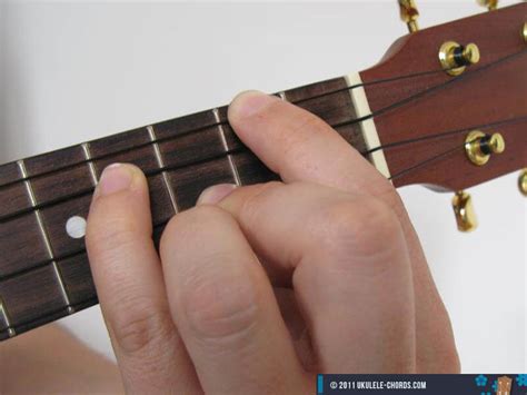 Gm7 Ukulele Chord (Position #4) - Baritone