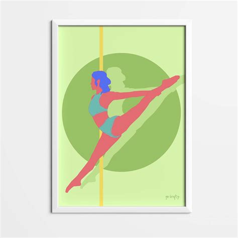 Printable Pole Dance Poster Green - Etsy