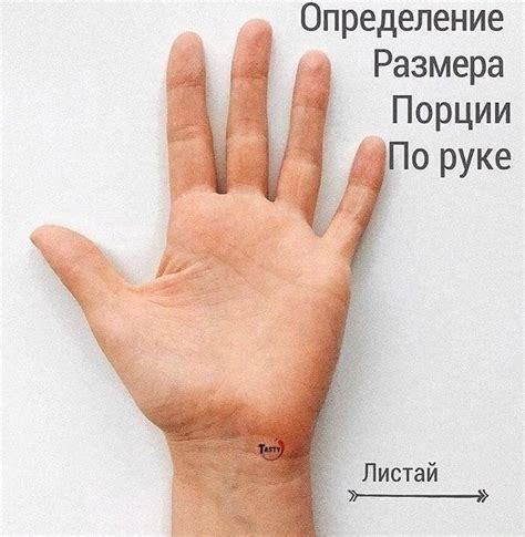 Определение размера порции по руке | Пикабу