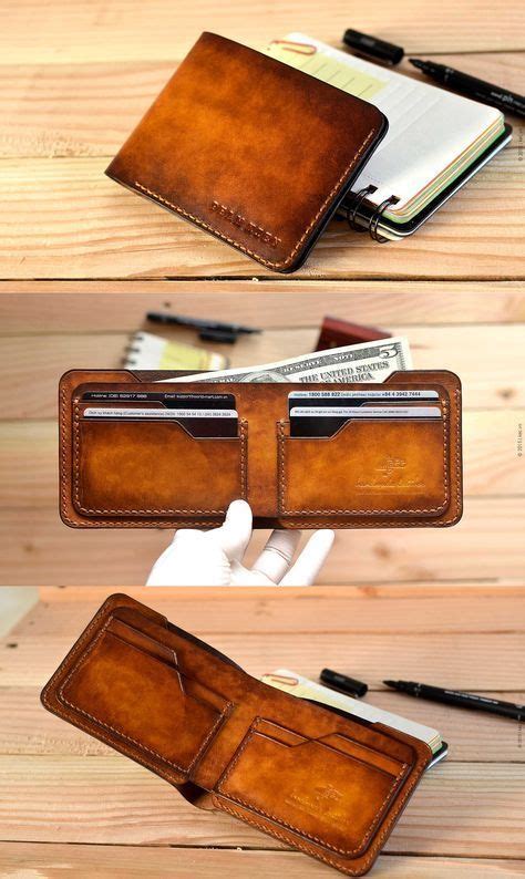 Кошелёк | Leather wallet mens, Slim leather wallet, Vegetable tanned ...