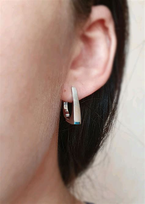 Серебряные серьги без камней купить в интернет-магазине Ярмарка ...
