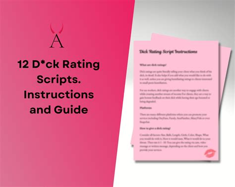 12 Dick Rating Scripts and Instructions for Adult Content Creators and