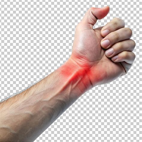 Premium PSD | Wrist pain transparent background