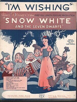 I'm Wishing 1937 Snow White and the Seven Dwarfs Sheet Music | #3901910561