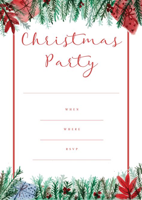 Free Printable Christmas Party Invitations - Calendar Printables