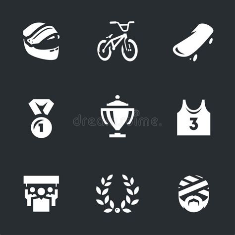 Vector Icons Set of Youth Sports. Stock Vector - Illustration of ...