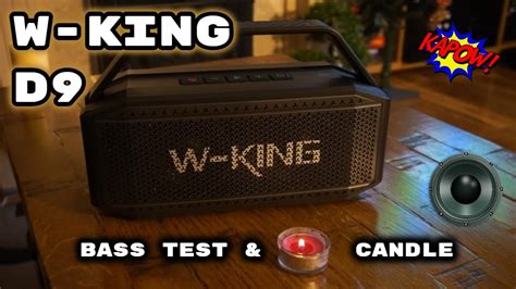 W-king D9 60W Portable Outdoor Wireless Speaker Bass Test And Candle🕯️ ...