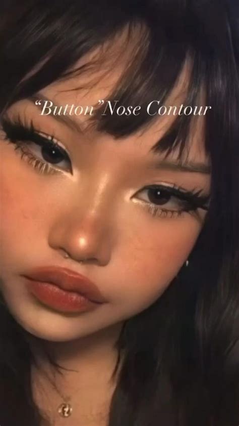 Button nose contour tutorial | Nose makeup, Makeup routine, Nose contouring