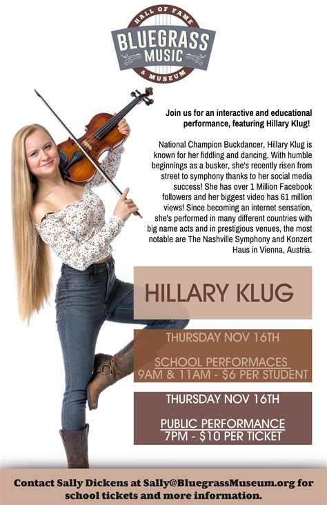 Hillary Klug - Bluegrass Music Hall of Fame & Museum