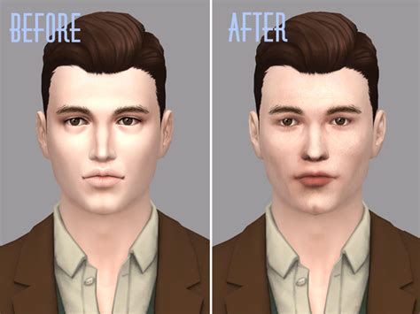 Old fashioned - realistic face overlay for male sims. Located in Skin ...