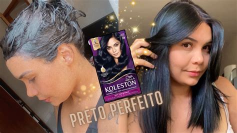 Pinta O Cabelo De Preto - COMO PINTAR O CABELO DE PRETO/ koleston preto azulado 28 - YouTube