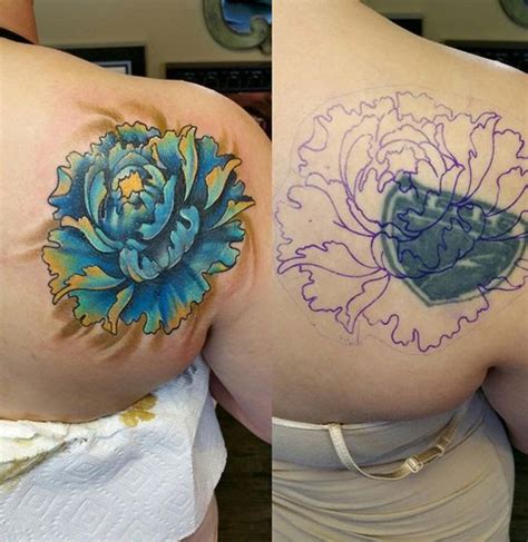 Japanese Flower Tattoo Cover Up