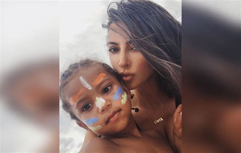 Kim Kardashian Poses With All Four Kids On The Beach In The Bahamas