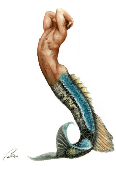 Merman Painting by Bruce Lennon