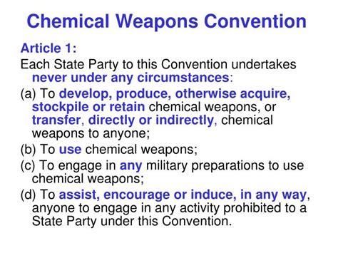 PPT - Chemical Weapons Convention PowerPoint Presentation - ID:4530761