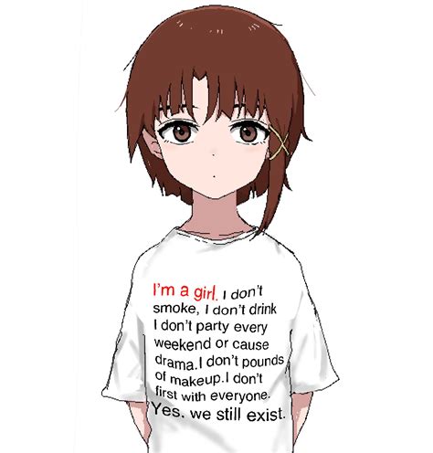 iwakura lain (serial experiments lain) drawn by aiu404l | Danbooru