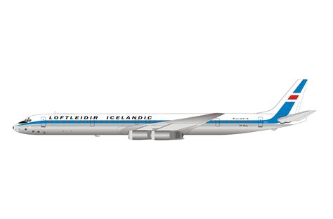 Loftleidir Icelandic Airlines DC-8-63CF TF-FLA With Stand InFlight