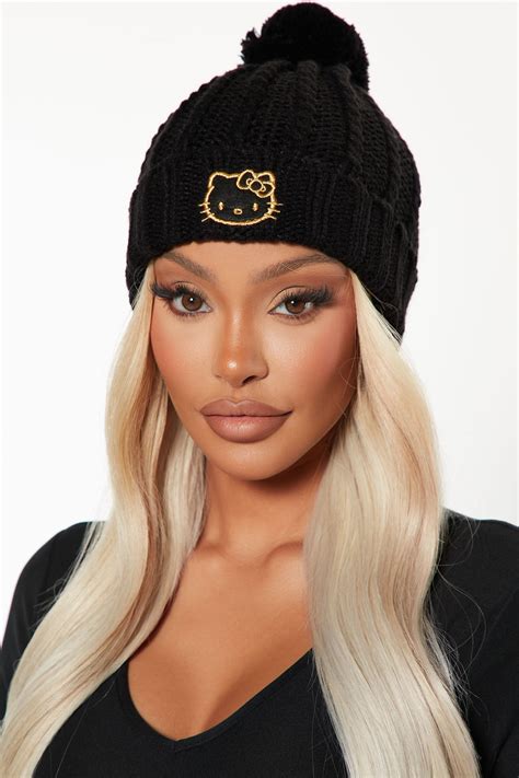 Hello Kitty Beanie - Black | Fashion Nova