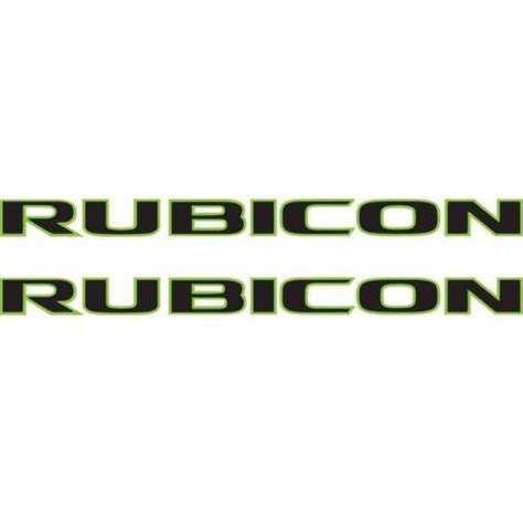 RUBICON - Hood Decal Blk/Lime | AlphaVinyl