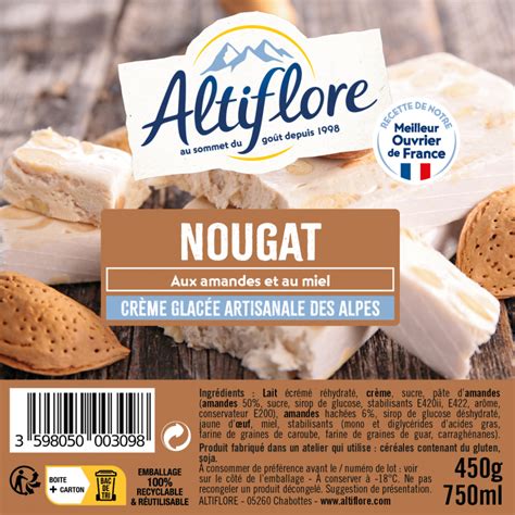 nougat ice cream   almonds  mountain honey