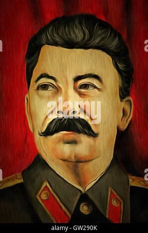 Portrait of Joseph Vissarionovich Stalin - Russian dictator Stock Photo ...