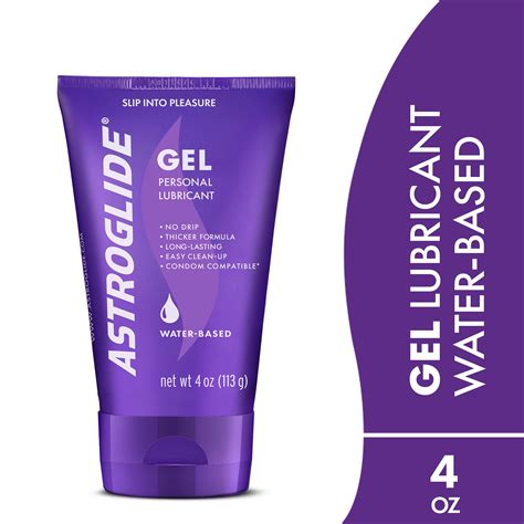 Astroglide Water Based Lube (4oz), Ultra Gentle Gel Personal Lubricant