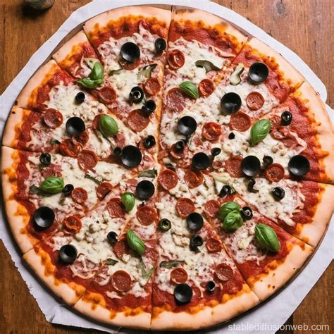 pizza toppings  pizza stable diffusion