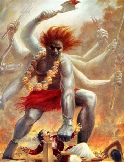 lord veerabhadra vigorous fighter fierce avatar  shiva