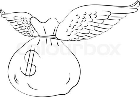 Angel wings of money | Stock Vector | Colourbox