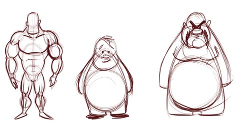 How to Draw Macho Men and Overweight Characters | CartoonSmart.com