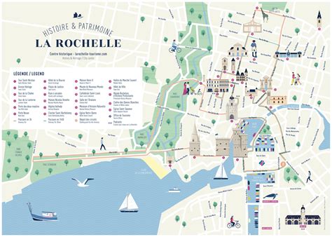 La Rochelle Tourisme - Carte illustrée du centre ville historique