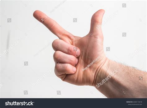 Simple Modern Hand Signs White Background Stock Photo 2030110418 ...
