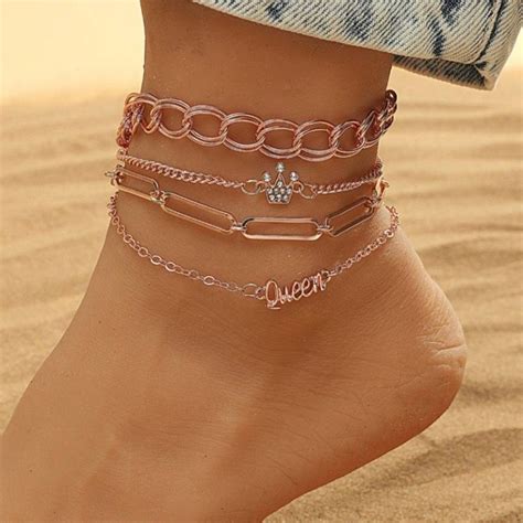 Multi-Layer Chain Anklet Set - Preeti