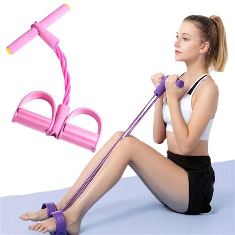 2025 Upgrade 21 Fitness Resistance Bands, 6 Tube Pedal Ankle Puller