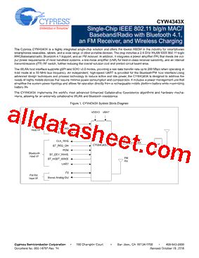 BCM4343SKUBG Datasheet(PDF) - Cypress Semiconductor