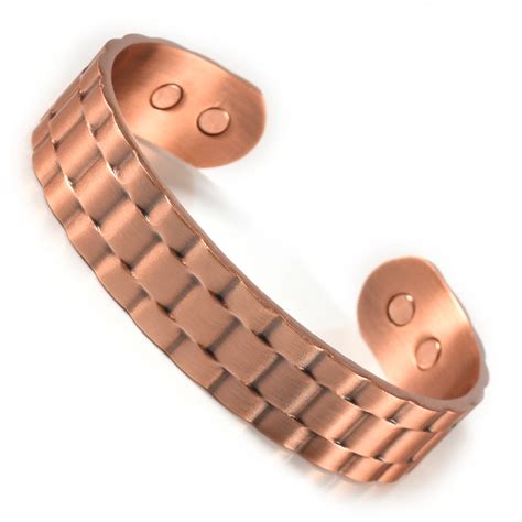 Wollet Hot Sale Mens Powerful Arthritis Magnetic Copper Bracelet Gold
