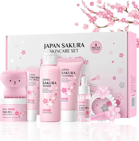 Amazon.com : Skincare Set JAPAN SAKURA Facial Kit for Women & Teenage