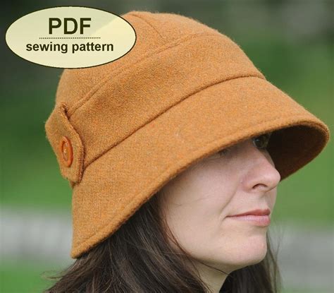 cloche hat sewing pattern digital file retro style hat pattern women
