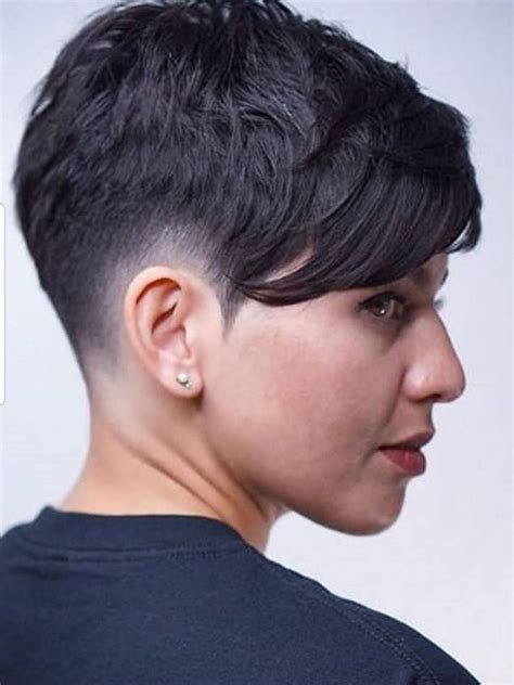 pin  paul  ladies buzzed pixie short hair styles super short