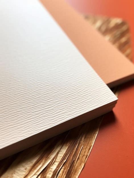 premium ai image  stack  paper   wooden edge