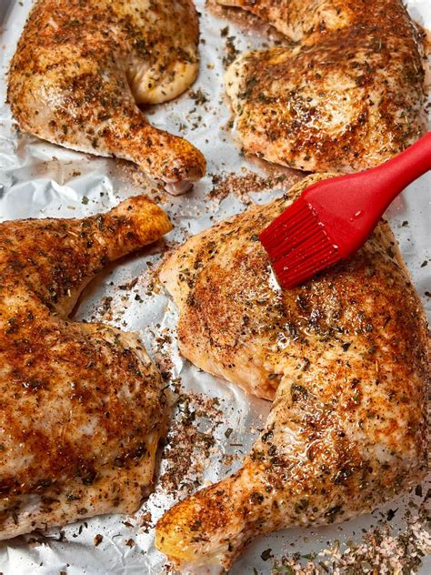 how to cook chicken quarters in the oven