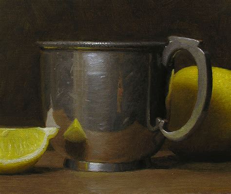 Still Life with Silver Cup and Lemon - Justin Wood - Rehs Contemporary