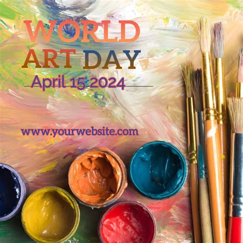 plantilla de world art day instagram post template postermywall
